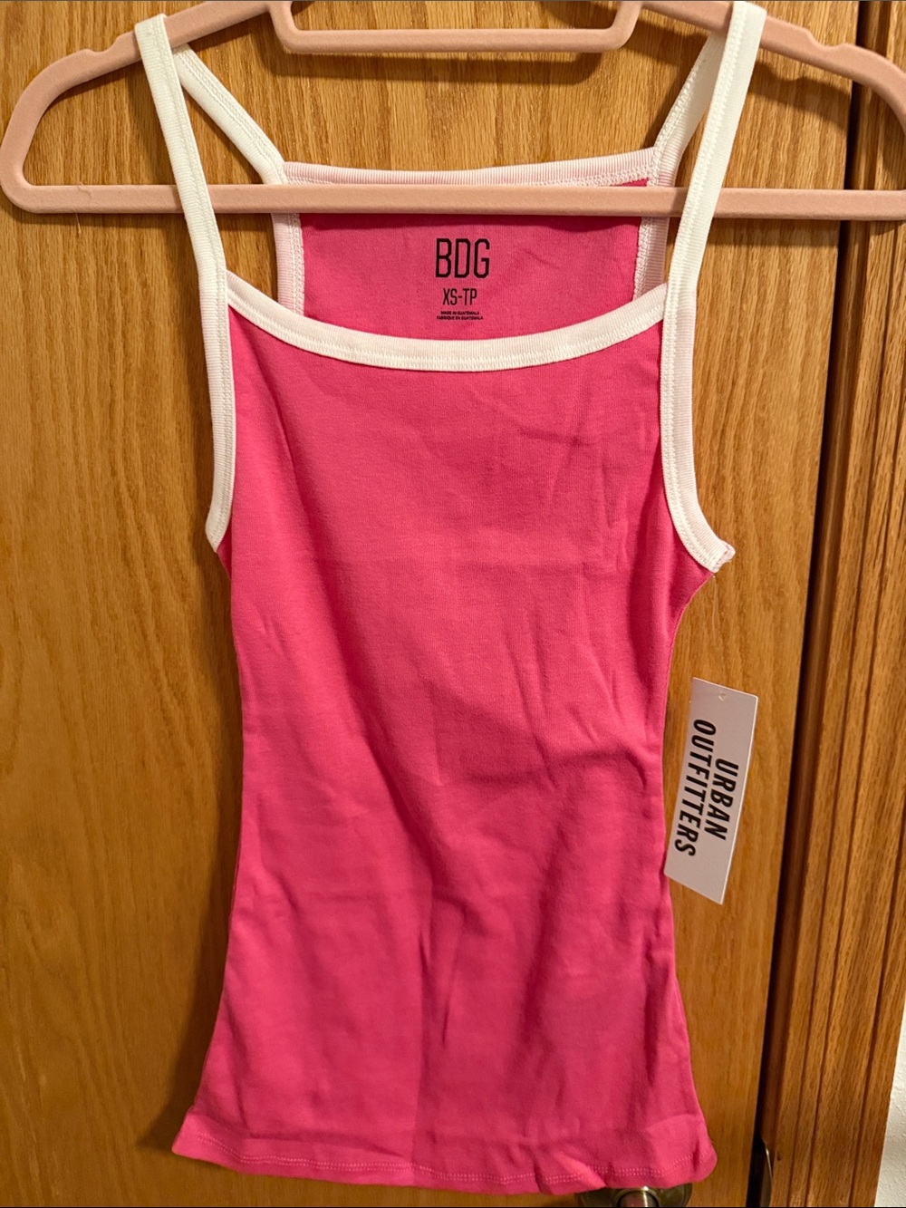 BDG Hot Pink Tank with White Trim